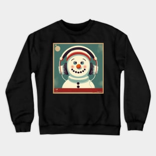 Vintage Snowman Unique Winter Music Lover Gift Crewneck Sweatshirt